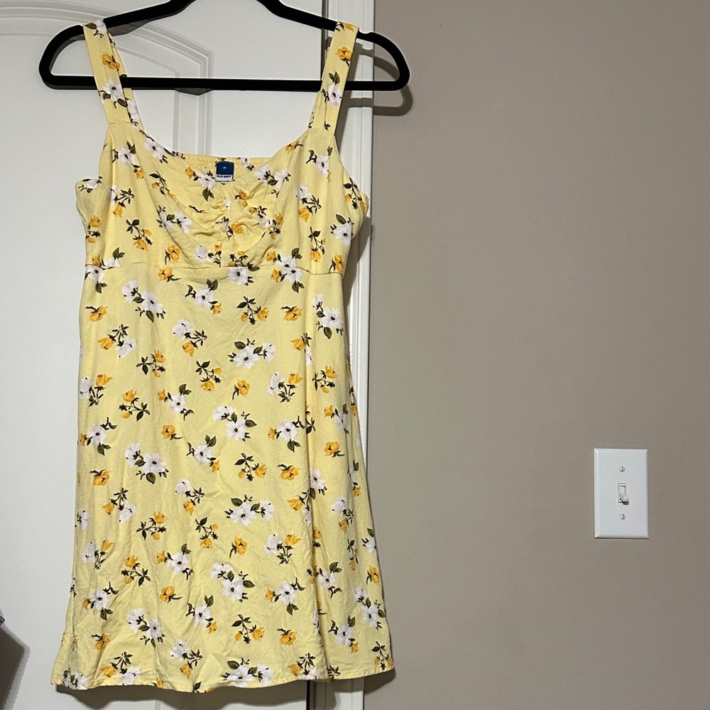 Yellow Floral Mini Sundress